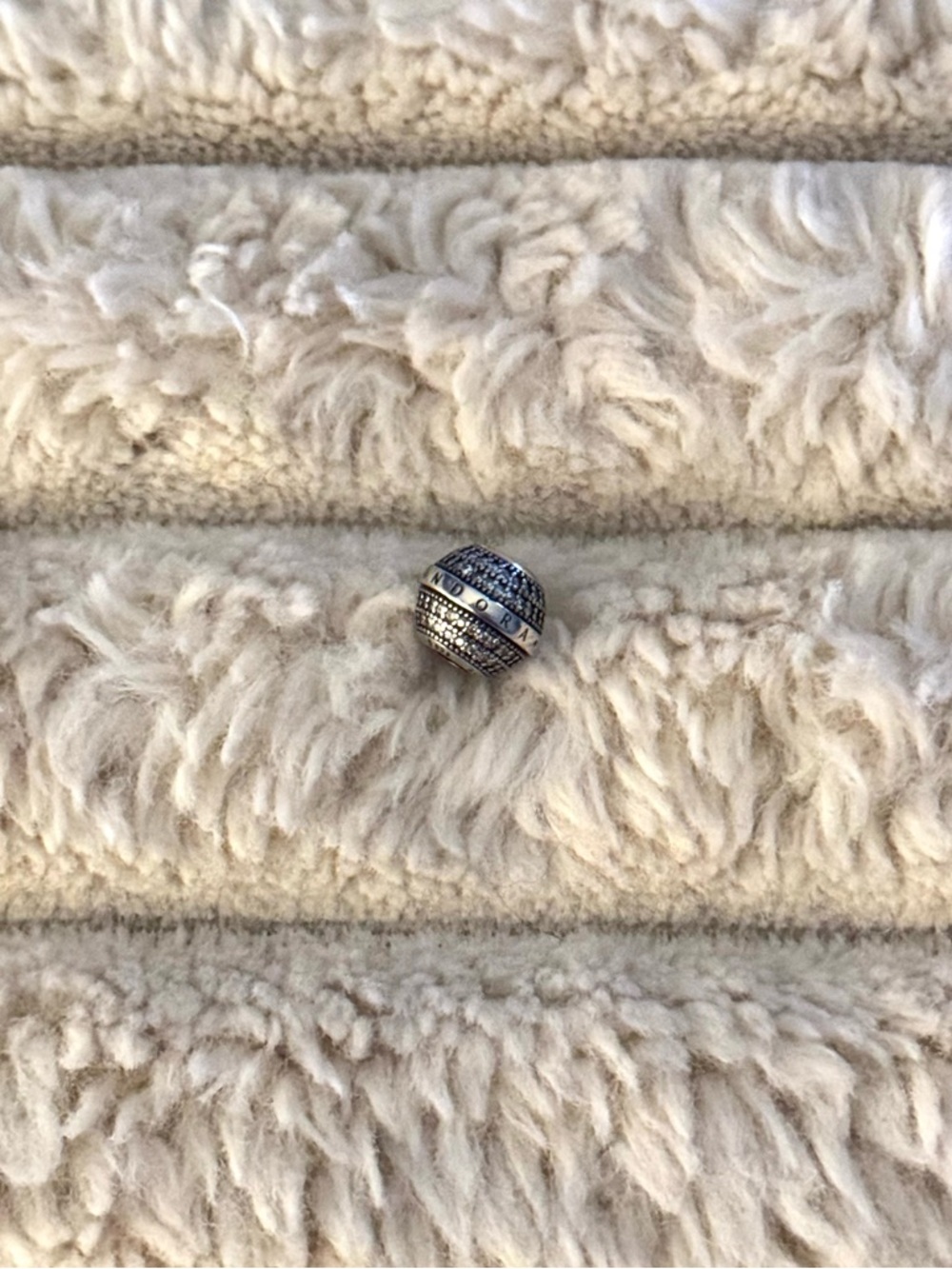 Pandora Silver Pavé Band Charm with Clear Stones